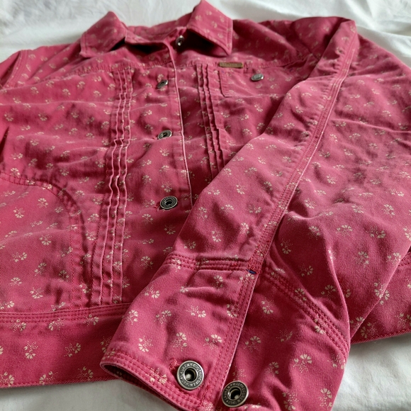 Ralph Lauren Vintage Red Jacket W/Floral Pattern Western Style Size M - Picture 9 of 9